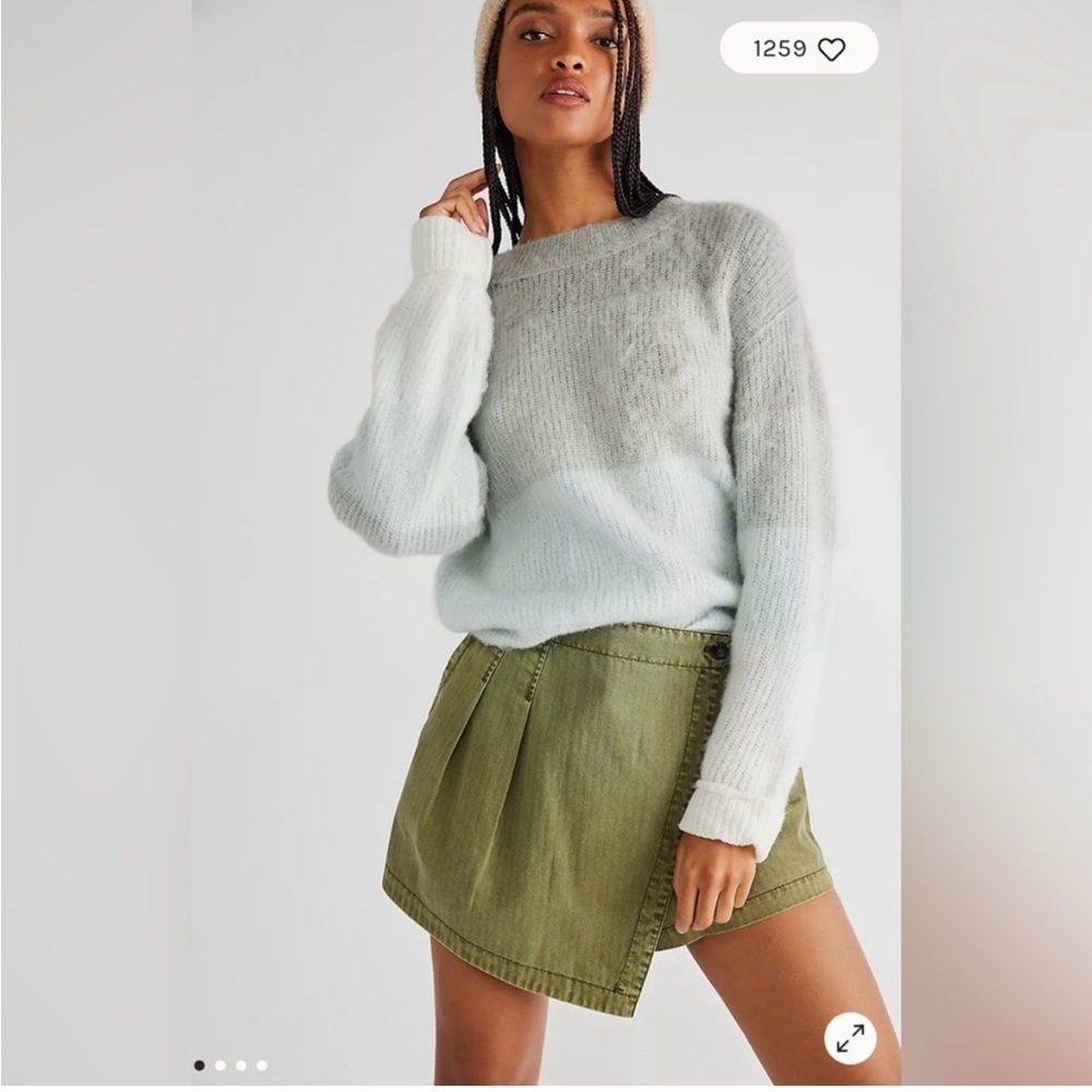 Free People autumn sky pullover sweater in cloud combo large NWT 💕